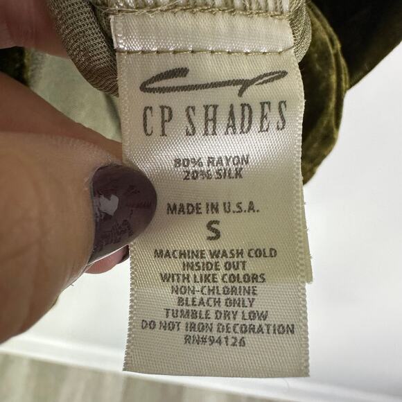 Free People X CP Shades Green Velvet Bridget Long Sleeve Mini Dress Size Small - Picture 4 of 9